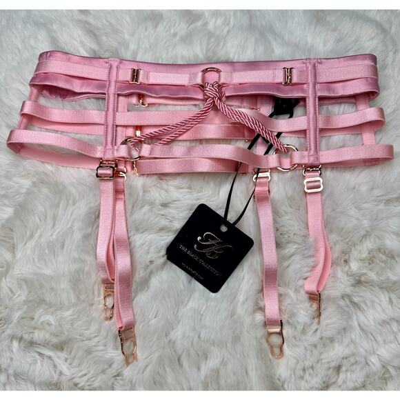 Honey Birdette SHIBARI🩷 Pink Rope Garter Suspender Belt Small - Picture 2 of 3